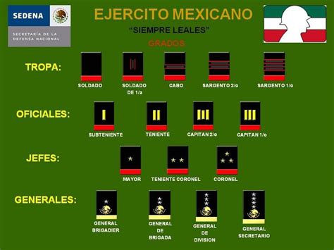 rangos militares mexico